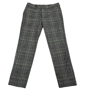 Kut From the Kloth Alda Straight Leg Plaid Trouser Pants Size 2